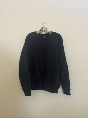 aerie Black Crewneck Sweatshirt